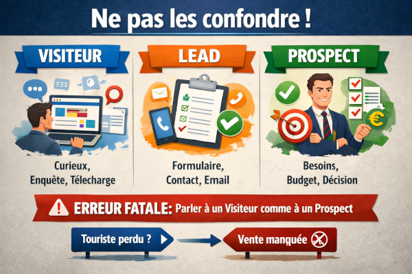 prospection ne pas confondre  visiteur lead prospect